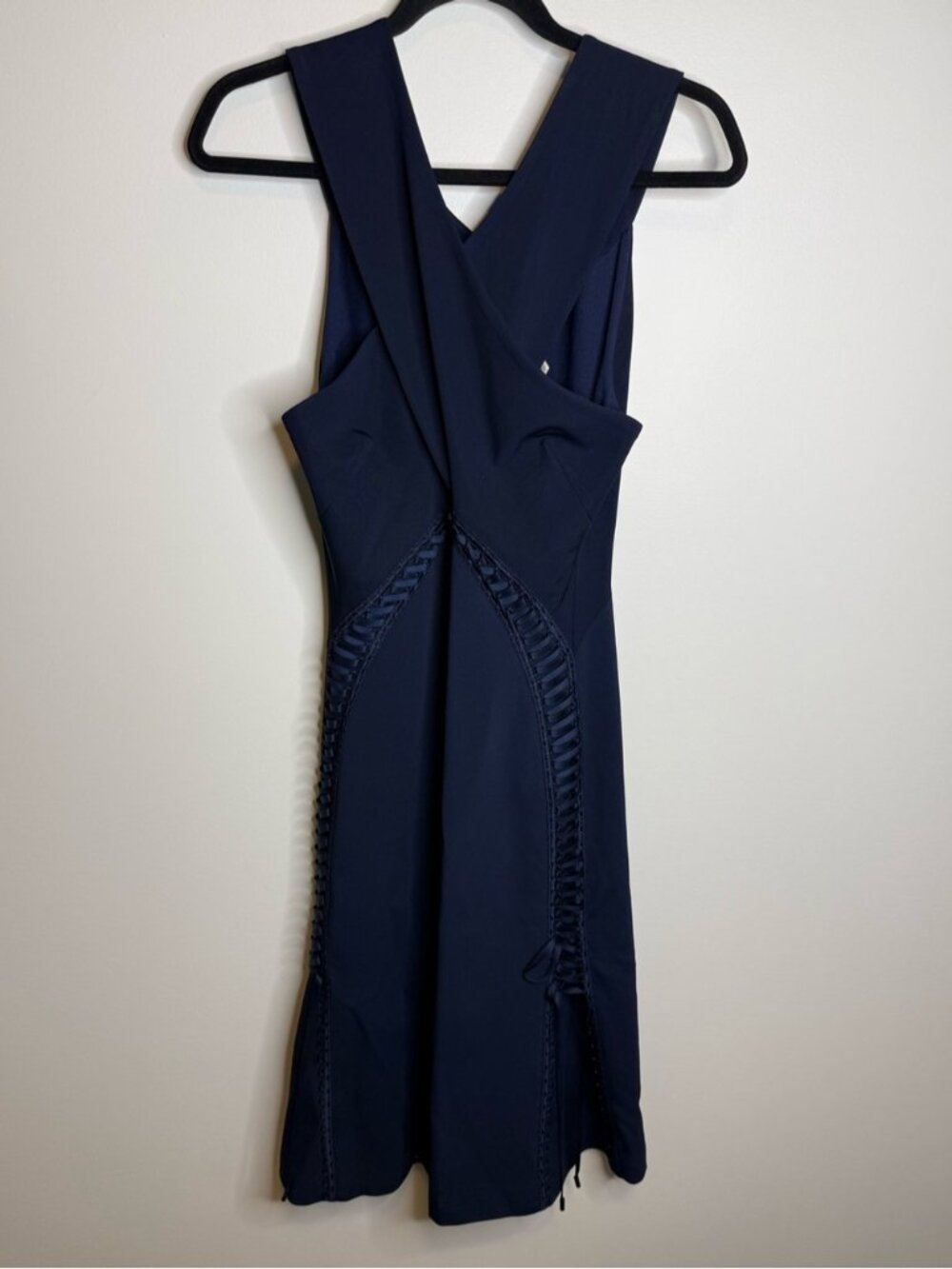 Jonathan Simkhai Lace-up Dress In Blue size 8 BNWT